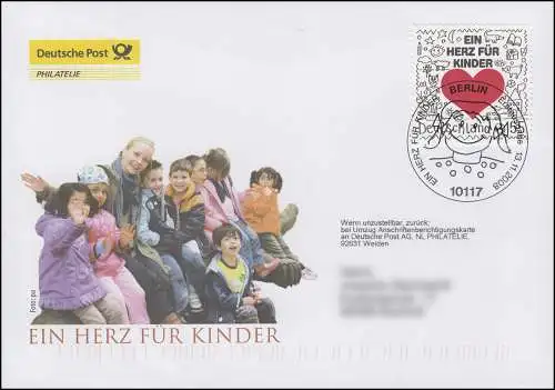 2706 Hilfsorganisation - Ein Herz für Kinder, Schmuck-FDC Deutschland exklusiv
