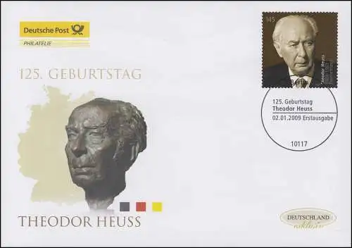 2714 politicien Theodor Heuss, Bijoux-FDC Allemagne exclusivement