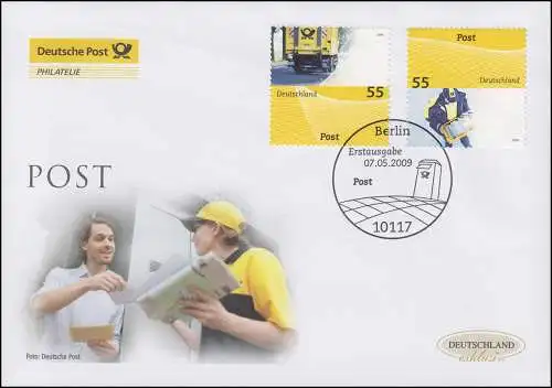 2733-2734 Post universel, ensemble sur bijoux FDC Allemagne exclusivement