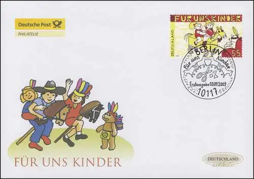 2756 Für uns Kinder - Cowboy Tommi, Schmuck-FDC Deutschland exklusiv