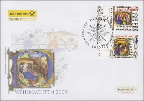 2763-2764 Noël, ensemble sur Bijoux FDC Allemagne exclusivement