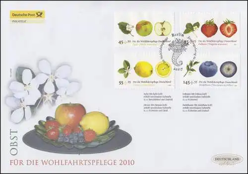 2769-2772 Wofa fruits, ensemble sur bijoux FDC Allemagne exclusivement