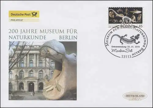 2780 Museum für Naturkunde - selbstklebend, Schmuck-FDC Deutschland exklusiv