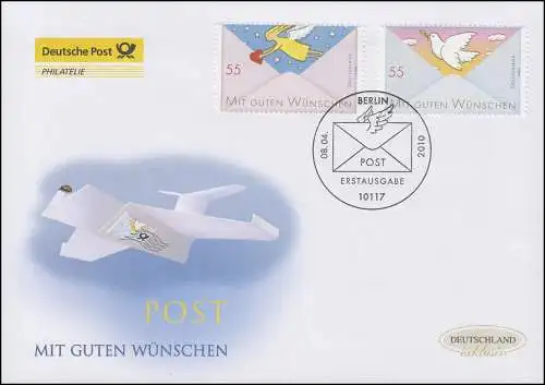 2790-2791 Post Grußmarken, Satz auf Schmuck-FDC Deutschland exklusiv