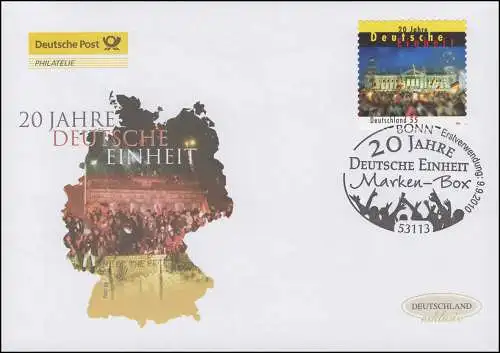 2822 Deutsche Einheit - selbstklebend, Schmuck-FDC Deutschland exklusiv