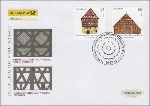 2823-2824 Spéciaux Trebel-Dunsche, Eppingen - FDC Allemagne exclusivement