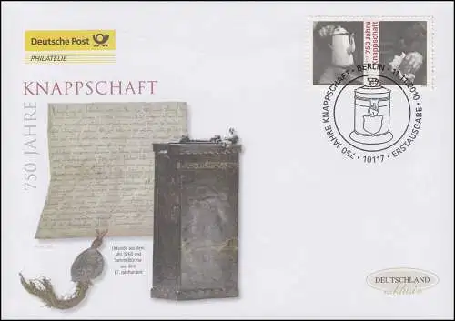 2831 Knappschaft, Schmuck-FDC Deutschland exklusiv