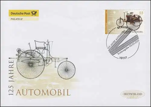 2867 Jubiläum 150 Jahre Automobil, Schmuck-FDC Deutschland exklusiv