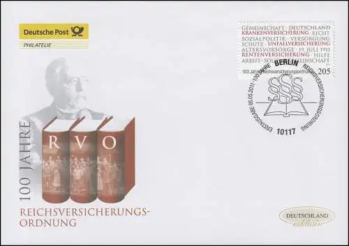 2868 Reichsversicherungsordnung, Schmuck-FDC Deutschland exklusiv
