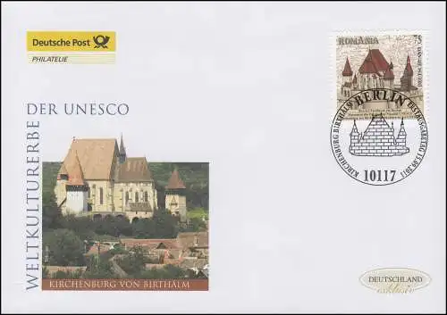 2889 Kirchenburg von Birthälm, Schmuck-FDC Deutschland exklusiv