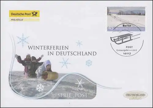 2904 Post Winterferien in Deutschland, Schmuck-FDC Deutschland exklusiv