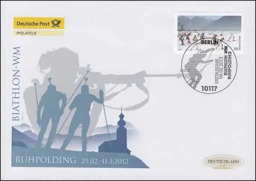 2912 Championnat du monde de biathlon à Ruhpolding, Bijoux-FDC Allemagne exclusivement