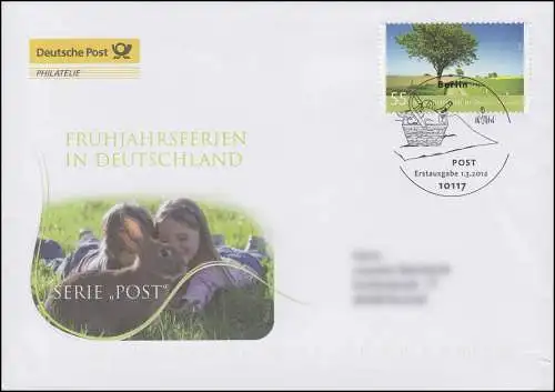 2917 Post Frühjahrsferien in Deutschland, Schmuck-FDC Deutschland exklusiv