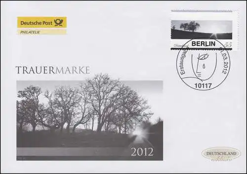 2920 Trauermarke, Schmuck-FDC Deutschland exklusiv