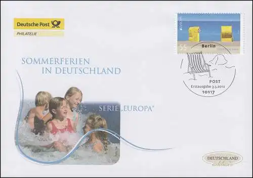 2933 Europa - Sommerferien in Deutschland, Schmuck-FDC Deutschland exklusiv