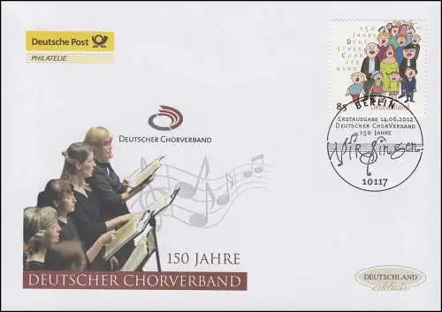 2939 Deutscher Chorverband - Notenschlüssel, Schmuck-FDC Deutschland exklusiv
