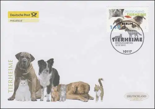 2945 refuges pour animaux - Chien chat poisson, bijoux FDC Allemagne exclusif