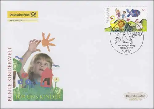 2952 Für uns Kinder - Bunte Kinderwelt Schmuck-FDC Deutschland exklusiv
