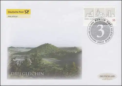 2959 Ensemble de châteaux Trois Equivalents, Bijoux FDC Allemagne exclusif