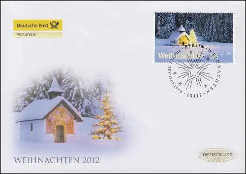 2961 Weihnachten - Kapelle bei Schloss Elmau, Schmuck-FDC Deutschland exklusiv