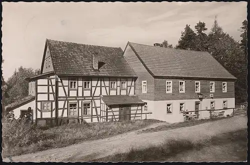 Landpost 6411 Bodenhof-Wachtküppel auf AK Zum Wachtküppel/Rhön, FULDA 12.6.62