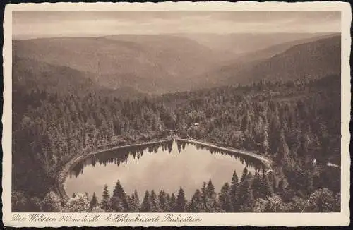 Landpost Ruhestein über FREUDENSTADT 25.7.37 auf AK Der Wildsee bei Ruhestein