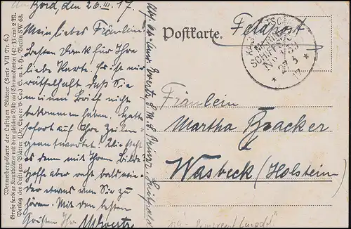 DEUTSCHE MARINE-SCHIFFSPOST No 139 - 27.3.1917 SMS Prinzregent Luipold Feldpost