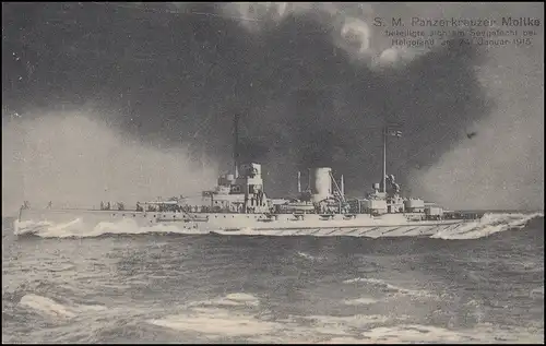 DEUTSCHE MARINE-SCHIFFSPOST No 97 - 2.1.1916 SMS König Wilhelm auf Feldpost-AK