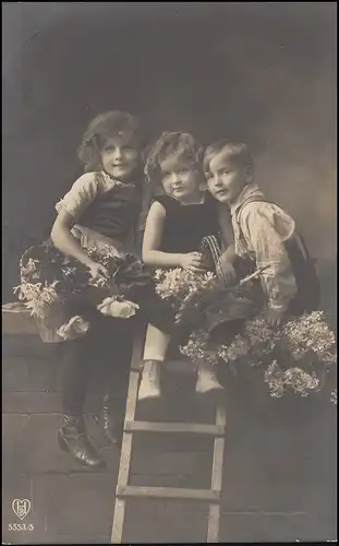 NAVIRE MARINE FRANÇAIS POST No 40 - 27.11.1915 SMS Lubeck sur les enfants post-AK