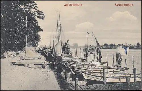 Marinefeldpost BS XIV. Torpedoboots-Halbflottille 8.12.1915, AK Swinemünde