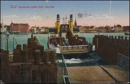 Poste Marine BS Marines Impériales 2. Comp. 2. Abbé I.W.D. 2.8.16 sur AK Kiel