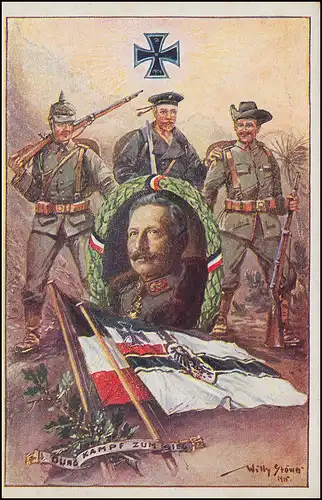 Marinefeldpost BS Kaiserliche Marine 4. Komp. I. Werft-Division, Propaganda-AK