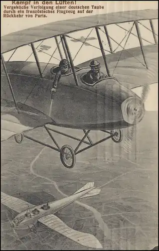 Poste de championnat 1ère division de marins, KIEL 16.12.1916 sur AK Pigeon de combat aérien