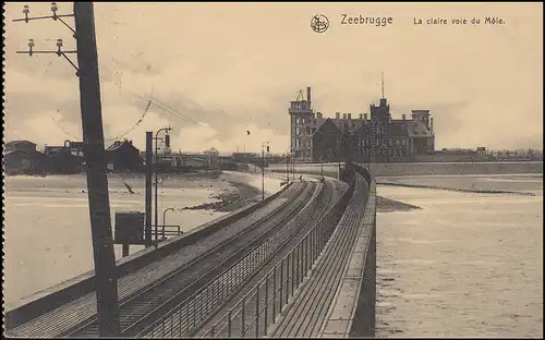 Marinefeldpost BS Kaiserl. Marines Bauwerft-Unité (?) 20.8.1915, AK Zeebrugge