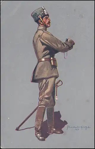 Croix-Rouge AK Husaren officier de terrain de la marine de PADERBORN 18.4.1916