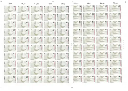 1278-1279 Europa Natur- und Umweltschutz, komplette 50er-Bögen, Bogen-Satz **