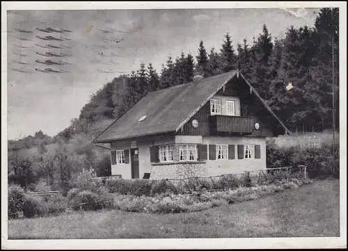 Landpost Stadtbergen über AUGSBURG 2 - 16.8.37 auf Ansichtskarte 