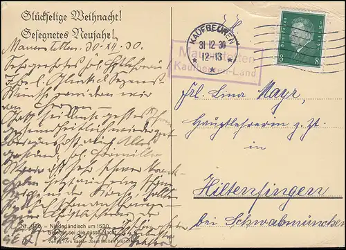 Landpost Murstette / Kaufbeuren Pays sur carte de visite, ACHAT 31.30