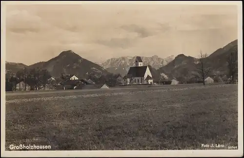 Landpost Großholzhausen über ROSENHEIM 24.2.41 auf pssender AK nach Königswart