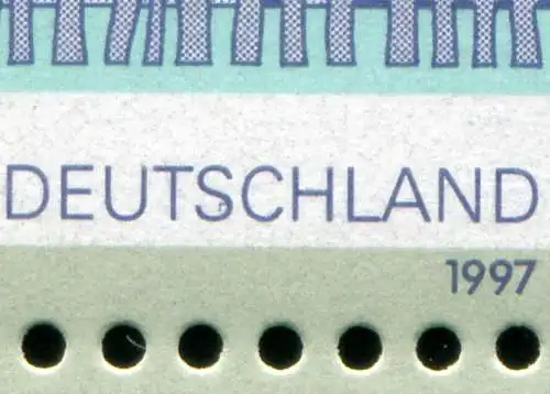 Bloc 38 SDW avec un trait PLF dans le S de l'ALLEMAGNE à la valeur 200-Pf, **