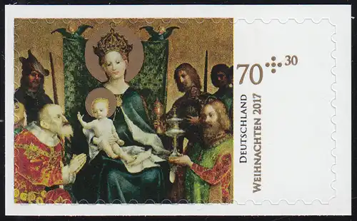 3345 Noël 2017, autocollant sur feuille neutre, **