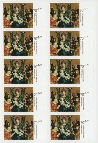 FB 70 Noël 2017, feuille de 10x3345, **