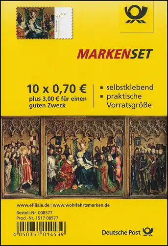 FB 70 Noël 2017, feuille de 10x3345, **