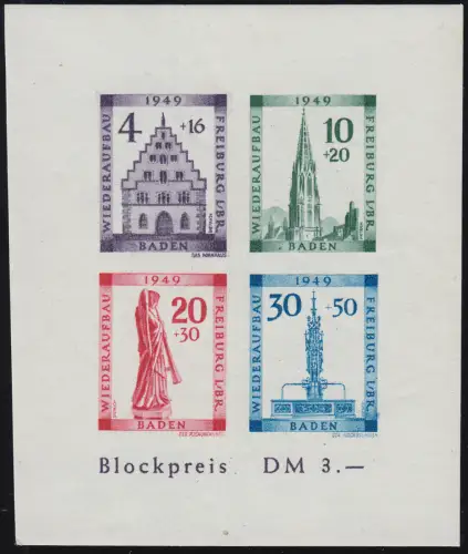 Block 1B IV Wiederaufbau mit PLF IV bei der 39B Farbpunkt neben B von BADEN, **