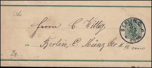 Bande de roulement locale S 7 chiffre 3 PFENNIG Tampon circulaire BERLIN N.C. 2 h - 8.21890