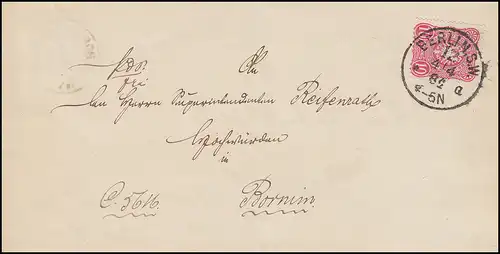 41 Adler 10 PFENNIG EF Brief Einkreis-O BERLIN S.W.12 a - 4.4.84 nach Bornim