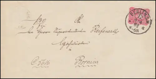 41 Adler 10 PFENNIG EF Brief Einkreis-O BERLIN S.W.12 a - 4.4.84 nach Bornim