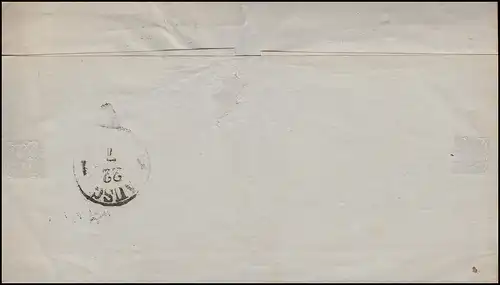 Preußen 16 Adler 1 Sgr EF Brief Rahmen-O BERLIN POST-EXP. 7 - 21.7.66 n. Potsdam