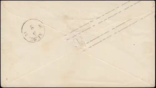 Preußen Umschlag Kopfbild 3 Sgr. gelb Rahmen-O BERLIN STADTPOST 4.2. n. Bonn