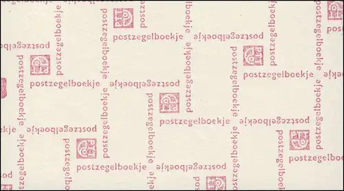 Markenheftchen 8y Königin Juliane und Ziffer 1969, Postgiro, mit Zählbalken **